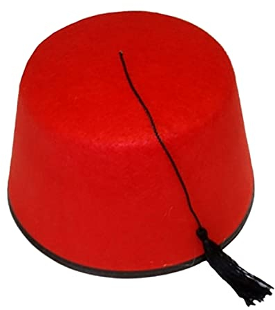 Fez Tarboosh Partyhut für Erwachsene, türkischer Stil, Rot, rot, Einheitsgröße