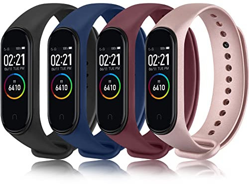 Wanme Correa Compatible con Xiaomi Mi Band 4 Xiaomi Mi Band 3 Pulsera, Silicona Reloj de Recambio Banda Coloridos Correa para Xiaomi Mi Smart Band 4/3