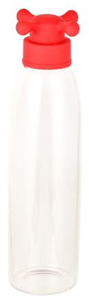 Botella de agua 500ml borosilicato tapa rojo de grifo colección Rainbow