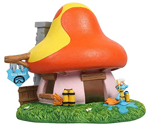 Smurfs AquaDella Aqua Della, die Tauchschulfigur der Schlümpfe, sehr detailliert und aus Polyesterharz, ungiftig und pH-neutral, für Süß- und Salzwasseraquarien