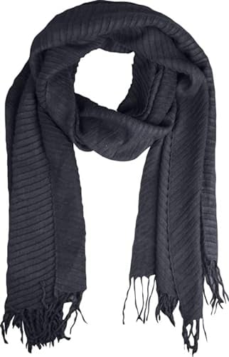 Capelli New York Plissiertes Tuch mit Fransen Dark Blue