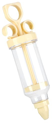 Dessert Cream Piping Syringe Nozzles Kits, Reusable Transparent Dessert Decorating Syringe Set Removable for Cake Making for Frosting Decoration(【34380】Beige Mouth Flower Gun)