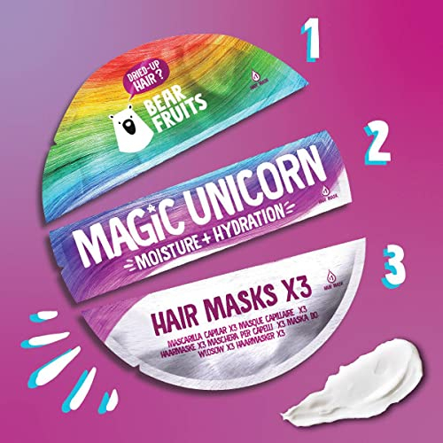 Bear Fruits Magische Feuchtigkeits-Haarmaske, Nachfüllpack, 3 x 20ml