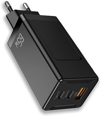 RUPA 65W Cargador USB C GAN, Cargador rápido Tipo C Carga 3 Puertos, Enchufe Tipo C de Pared Compacto para MacBook/Pro/Air, iPad Pro, Galaxy S22/S21, HP Spectre,Xiaomi, Huawei (Cable No Incluido)