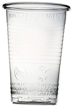 Commerline 800 Stück Plastikbecher 0,5L Trinkbecher, Plastik Transparent Becher, Partybecher, Kunststoffbecher, Wasserbecher Ausschankbecher