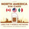 travSIM Prepaid North America SIM Card | 50GB mobile data for the USA, 5GB for Canada & Mexico at 4G/5G speeds. Unlimited national calls & texts. Uses the T-Mobile Network. Valid for 10 days.