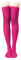 KINBOM Chaussettes Hautes, 65cm de Long Douces Bas Longs Chaussettes Montantes Femmes Filles pour Tenue Quotidienne Festival Halloween Noël Costume Cosplay (1 Paire, Rose rouge)