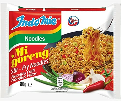 ESSENTIAL PRODUCTS Indomie Noodles Hot And Spicy Mi Goreng 80g - Pack Of 10 Instant Noodles | All Time Favourite Stri-Fry Noodles | Easy Cooking | Healty Spicy Noodles | Sold by EPL