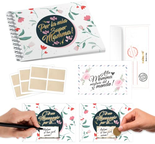 KAÏDENSÏ Idea Regalo Festa della Mamma Originale - Blocchetto 25 Coupon Gratta e Vinci Personalizzabili