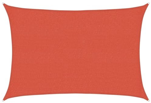 vidaXL Sonnensegel Sonnenschutz Windschutz Sonnendach UV Schutz Sonnenschutzsegel Schattenspender Garten Terrasse Balkon 160g/m² Terracotta-Rot 2,5x3,5m HDPE