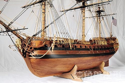 PUCIO Wasserfahrzeug-Modellbausätze Model Schiff Model Schiff Exquisiter Schiffsmodellbausatz Auf Museumsniveau, Maßstab 1:48, Uss Bonhomme Richard, Luxusschiff-Holzmodellbausätze