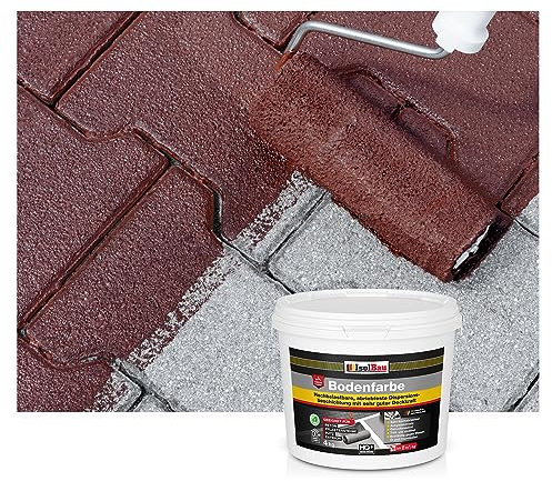 Isolbau Bodenfarbe - 4 kg - Boden- und Betonfarbe für Keller. Garage. Werkstatt - Wasserfeste Bodenbeschichtung für innen & außen - Braun (RAL)