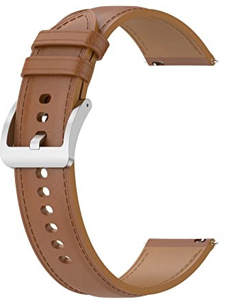 Leder Armband Kompatibel mit Polar Ignite 3 /Ignite 2 /Ignite/Unite/Pacer/Pacer Pro Lederband 20mm Premium Leder Uhrenarmband mit Edelstahl Silber Schnalle, Replacement Wechselarmband Ersatzarmband