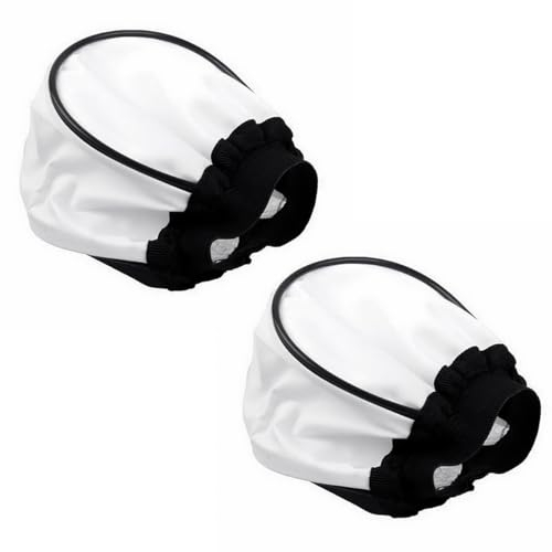POFET 2PCS Universal Flash Bounce Diffuser Cap with Elastic Closure Softbox Diffuser for Camera Flash Light Speed Lights
