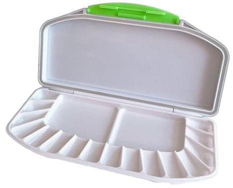 kowaku Palette d'aquarelle Gouache Plateau de mélange Débutant Vide 16 puits Boîte de Peinture de Grande capacité avec Couvercle Palette de Peinture pour