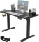 Homall 120x60 cm Höhenverstellbarer Elektrisch Schreibtisch, 2-Fach-Teleskop, Sitz-Stehpult mit Vierteilige Tischplatte, Computertisch mit Memory Funktion, Schwarz, (HAD931200)