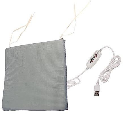 Tyenaza Beheiztes Sitzkissen, Stuhlheizkissen USB 3 Temperatureinstellung Rutschfestes Bürostuhl-Heizkissen Für Den Winter