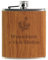 Flachmann mit Gravur, Name + Motiv, Geschenkidee für Männer + Frauen, Schnapsgeschenk in Holz Optik, aus Edelstahl, Füllmenge 175 ml, personalisierte Geschenke von Geschenkissimo
