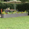 FENLAX Jardinière en acier revêtu par pulvérisation - 332 x 40 x 36 cm - Gris - Jardinière surélevée en métal pour légumes, parterre de plantes, plate-bande surélevée, balcon, plate-bande surélevée,
