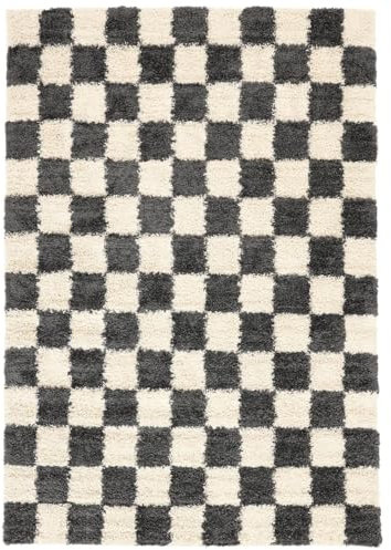 RugVista Chessie Teppich - Dunkelgrau/Naturweiß Teppich 200x300 Moderner Teppich