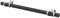 Decoranddecor Amelia - Knurled Cabinet Handles | Aluminium T-Bar Kitchen Cupboard Handles | Furniture Knobs | 160mm Hole Centre, Matt Black - Polished Chrome