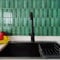 Alwayspon 10 Sheet 10''x10inch Green 3D Vinyl Wall Tile Sticker Transfers, Peel and Stick Self-adhesive Waterproof Splashback Stick on Tile Decals for Kitchen Bathroom Wall