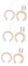 Mobestech 3 Sets Faucet Nut Brass Kitchen Faucet Accessory Kit Tap Back Nut Fastening Circlip Washer
