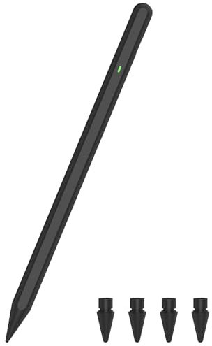 Lapiz para iPad 10º/9º Generacion, Lápiz para iPad 2018-2024 con Carga Rápida& Inclinación & Rechazo de Palma, Magnética Pencil para iPad 6/7/8/9/10, Air 3/4/5/11''M2, Mini 5/6, Pro 11 /12.9 /13