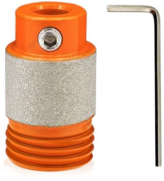 BGTEC Herramienta abrasiva de vidrio de cerámica teñida con broca de diamante, 19MM Fresa de diamante Herramientas de cabeza para amoladora de vidrio de diamante interior