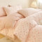 Nayoroom Bettwäsche 135x200 4teilig Rosa Blumen Muster Aesthetic Cute Bettbezug Set Romantisch Blümchen Floral Renforce Mikrofaser Feinbiber Bettwäsche-Sets mit Reißverschluss und 2 Kissenbezüge 80x80