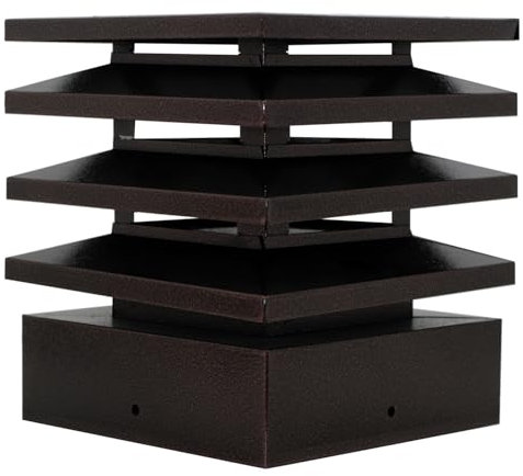ALLINOX Terminale Architettonico Comignolo Antivento Canna Fumaria TESTA DI MORO Fumaiolo Quadrato Per Camino Anti Intemperie (47x47)