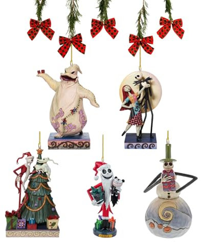 5 adornos de Navidad de pesadilla, adornos colgantes para árbol de Navidad, adornos decorativos de decoración de Navidad