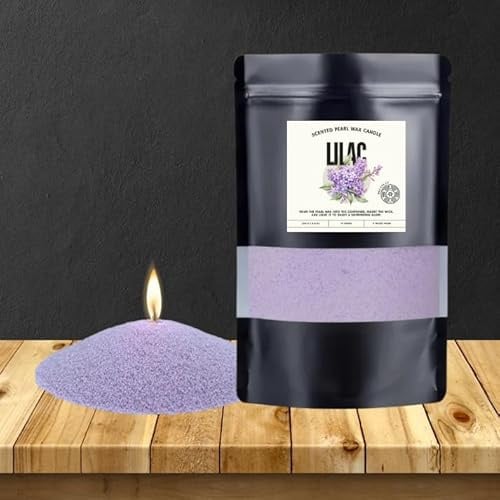Bougie en cire lilas nacré Parfum sable Bougie en poudre libre Violet