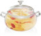 Pentole di Vetro per Cucinare su pentola in Vetro borosilicato a 2 Litri con Coperchio e Manici a Forma di U, Forno a microonde, Piano Cottura e lavastoviglie Versatili di Versatili per zuppa, Latte,
