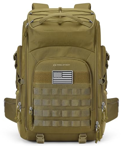 Maelstrom Militärischer taktischer Rucksack, 40 l, Khaki, Large, Militärischer taktischer Rucksack, 40 l