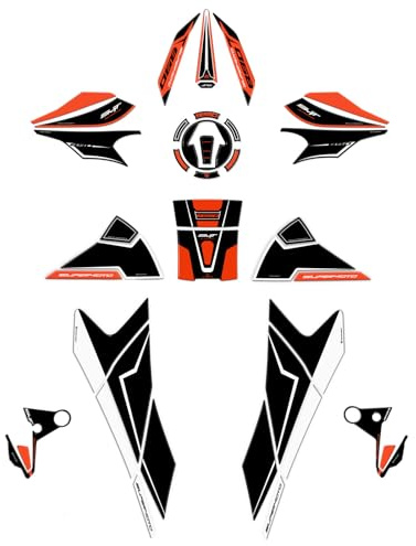 Resin Bike Kit Aufkleber Motorrad Kompatibel Mit KTM 890 SMT 2023-2026. Schutz Grip Motorrad Tank-Schutzfolie vor Stößen und Kratzern. Kit Aufklebersatz 3D-Harzklebstoff - Stickers Made in Italy