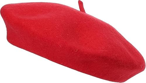 reshmena Klassisk fransk baskerhatt ullbasker traditionell stil basker hatt kvinnor ull enfärgad fransk stil - vintage dambasker för damer UK konstnärshatt