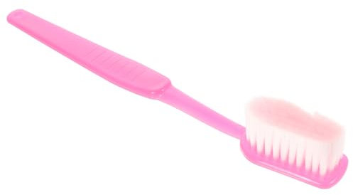 NOLITOY Styling-Zahnbürste riesig Chinchilla-Plüsch Küchenspüle Zubehör Überlauf rund tragbar Zauberstab Erz große zahnbürste mundhygiene Cosplay-Zubehör Streichparty Dekoration Abs Rosa