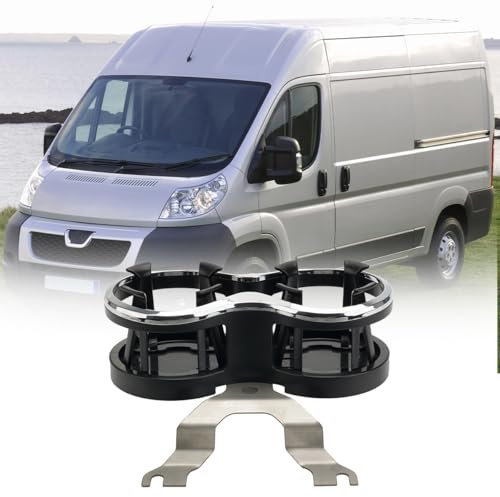 JERICMOTO Porte-gobelet double pour Citroën Relay Fiat Ducato 07-24, porte-bouteille et nouvelle feuille de fer