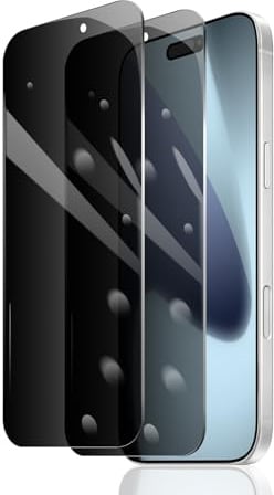 2 Stück Sichtschutz Schutzfolie für iPhone 17, Anti-Spy Panzer Schutz Glas, Anti-Spionage Panzerfolie, Display Sichtschutzfolie aus gehärtetem Glas, Privacy Schutzglas, Anti- Kratzer, 9H Härte