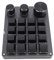 Annadue Tastiera Personalizzata, Tastiera Programmabile Macro a 16 Tasti con 3 Manopole, Piccola Tastiera Meccanica da Gioco per Copiare e Incollare Grafica PS (BLACK)