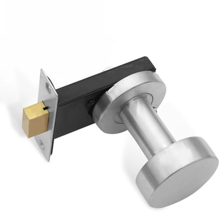 BTYKUYOO Cerradura de Puerta de un Solo Lado, Cerradura Secreta, manija de Puerta de Pared de Fondo de Dormitorio Interior(White-Fruit peach5)