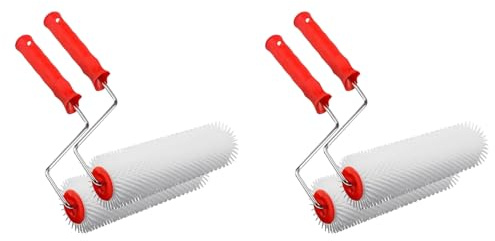 Vjsujehgy 4x Rullo di Spurgo per Composto di Compensazione 23 cm - Lunghezza Punta 14 mm - Rullo di Spurgo e Rullo Chiodato per Composto di Compensazione