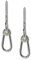 Schaukelhaken mit Karabiner, zum Einschrauben, Holzgewinde M12, Holzstärke ab 90 mm, 2er-Set
