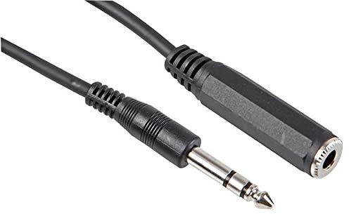 CableStop 6.35mm STEREO HEADPHONE EXTENSION CABLE LEAD 1/4 JACK PLUG TO SOCKET 2m 3m 5m 6m (5 metres)