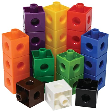 edxeducation Linking Cubes | Set of 100 | 2 cm Snap Blocks for Construction and Early Maths | For Early Years and Primary Aged Kids