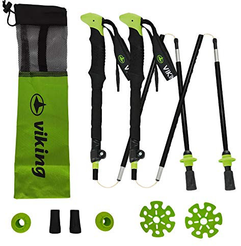 VIKING TERVE Wanderstöcke faltbar Hiking Poles Walkingstöcke klappbar Trekkingstöcke faltbar Faltbare Wanderstöcke Nordic Walking Stöcke Damen