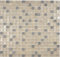 Mosaik Quadrat Crystal/Stein/Resin mix champagne/champange matt Glas Naturstein Ornament Fliesenspiegel, Mosaikstein Format: 15x15x8 mm, Bogengröße: 322x305 mm, 1 Bogen/Matte