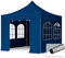 TOOLPORT Faltzelt Partyzelt 3x3m - mit 4 Seitenteilen Premium Dach Faltpavillon Pavillon blau
