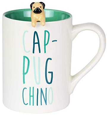 Our Name Is Mud Cup Pug Mug With Spoon Set